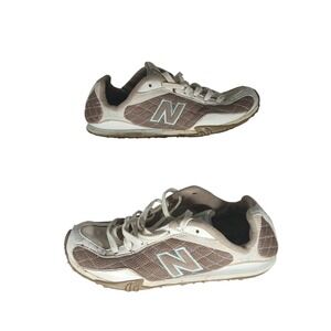 New Balance 442 Four Forty Two Tan White Blue Sneakers CW442TP Womens 6.5 B
